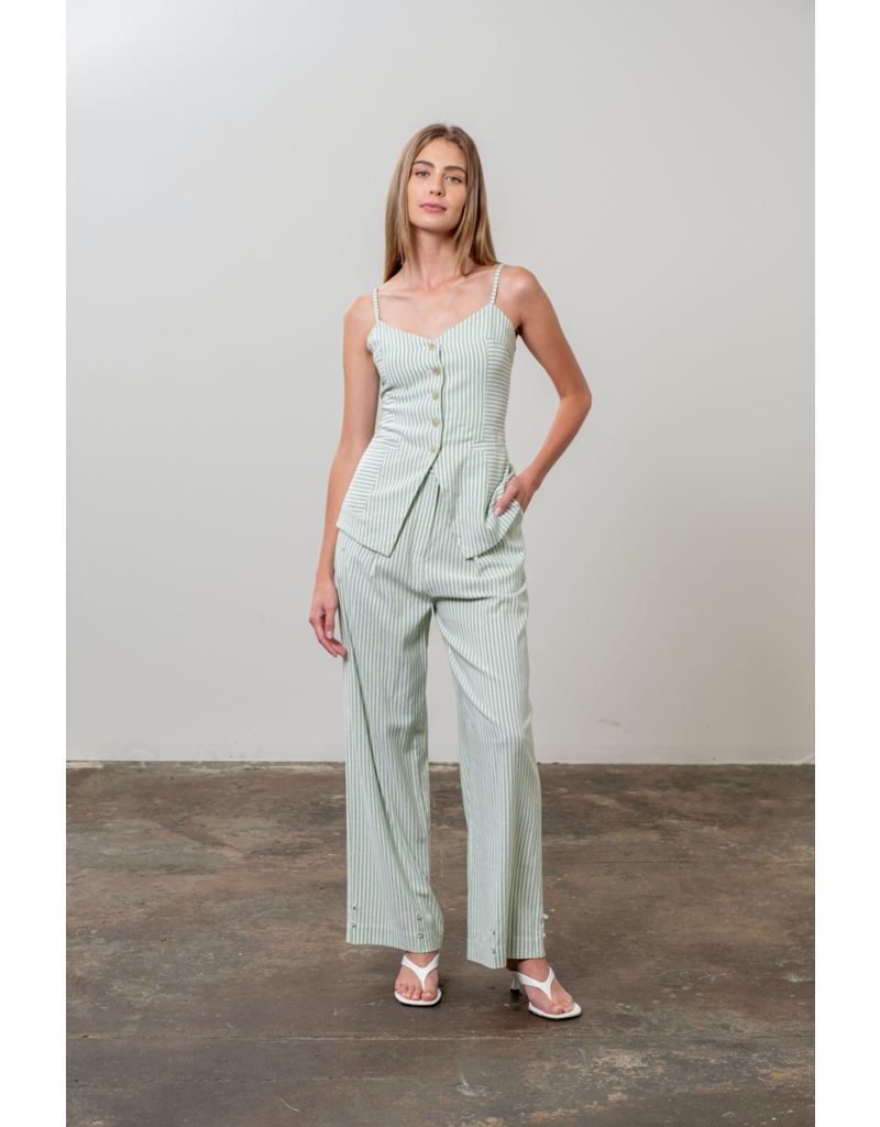 Moon River Miri Button Front Top
