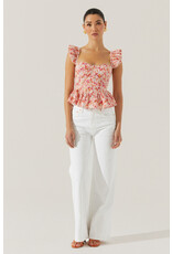 ASTR Baylin Floral Peplum Top