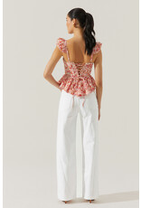 ASTR Baylin Floral Peplum Top