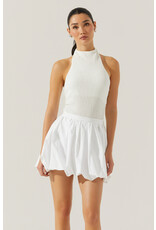 ASTR Gwyneth Textured Halter Neck Top