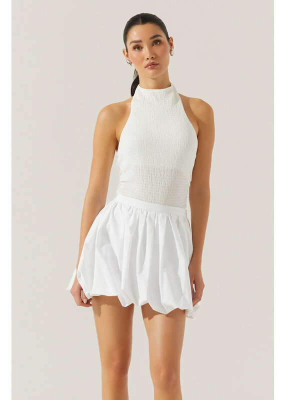 ASTR Gwyneth Textured Halter Neck Top