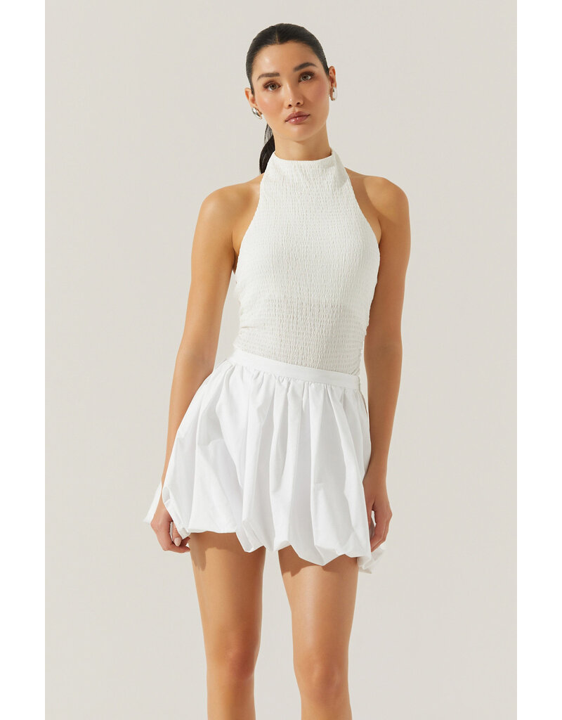 ASTR Gwyneth Textured Halter Neck Top