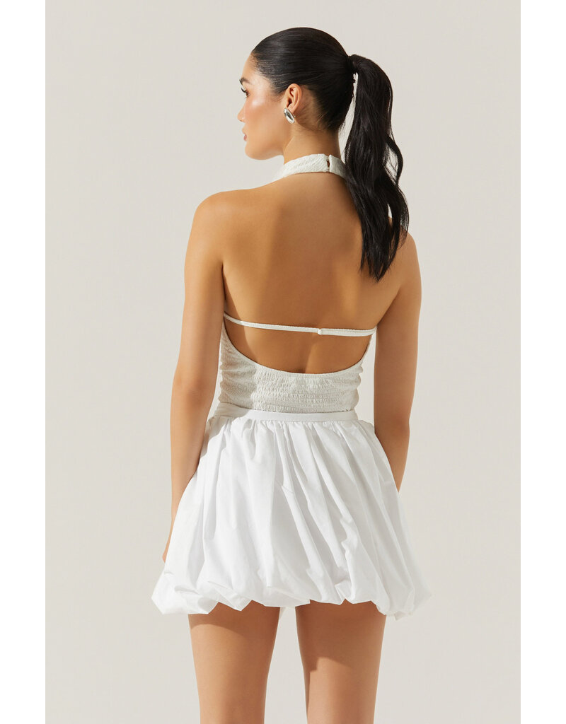 ASTR Gwyneth Textured Halter Neck Top