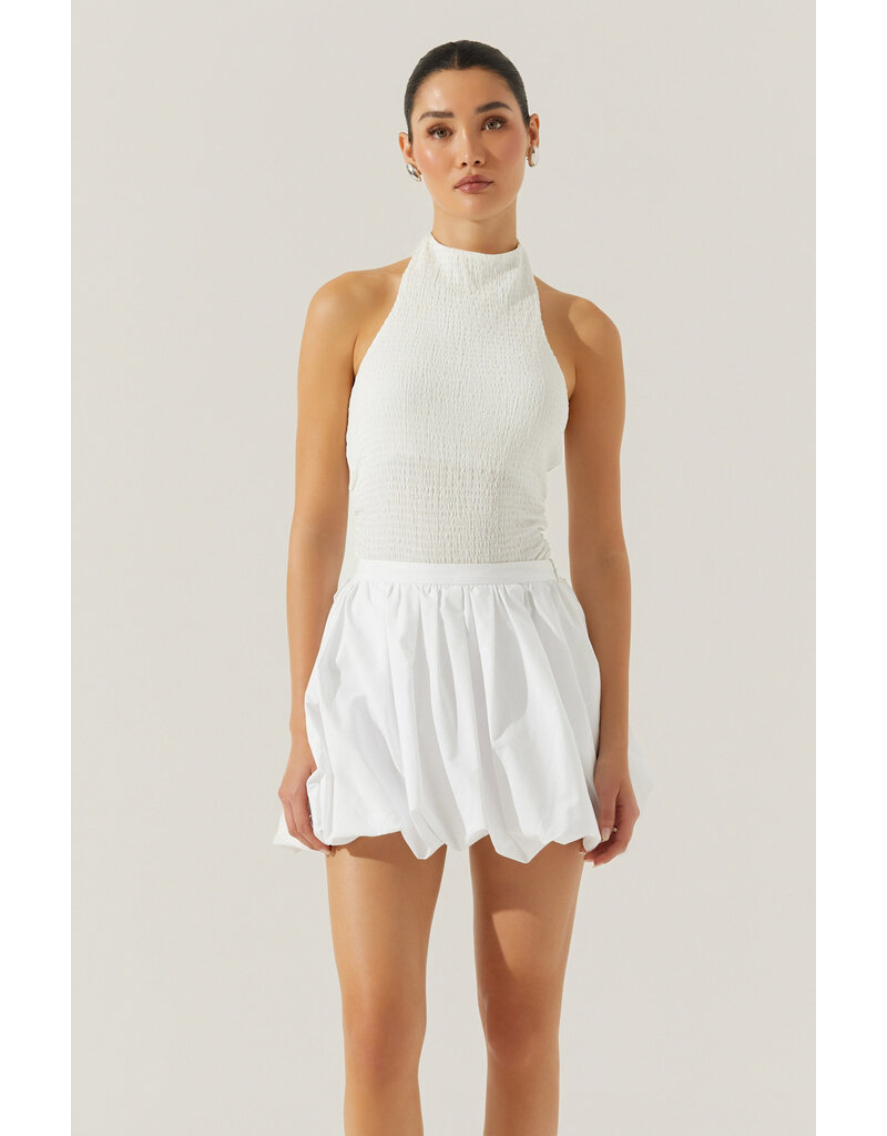 ASTR Gwyneth Textured Halter Neck Top
