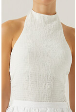 ASTR Gwyneth Textured Halter Neck Top