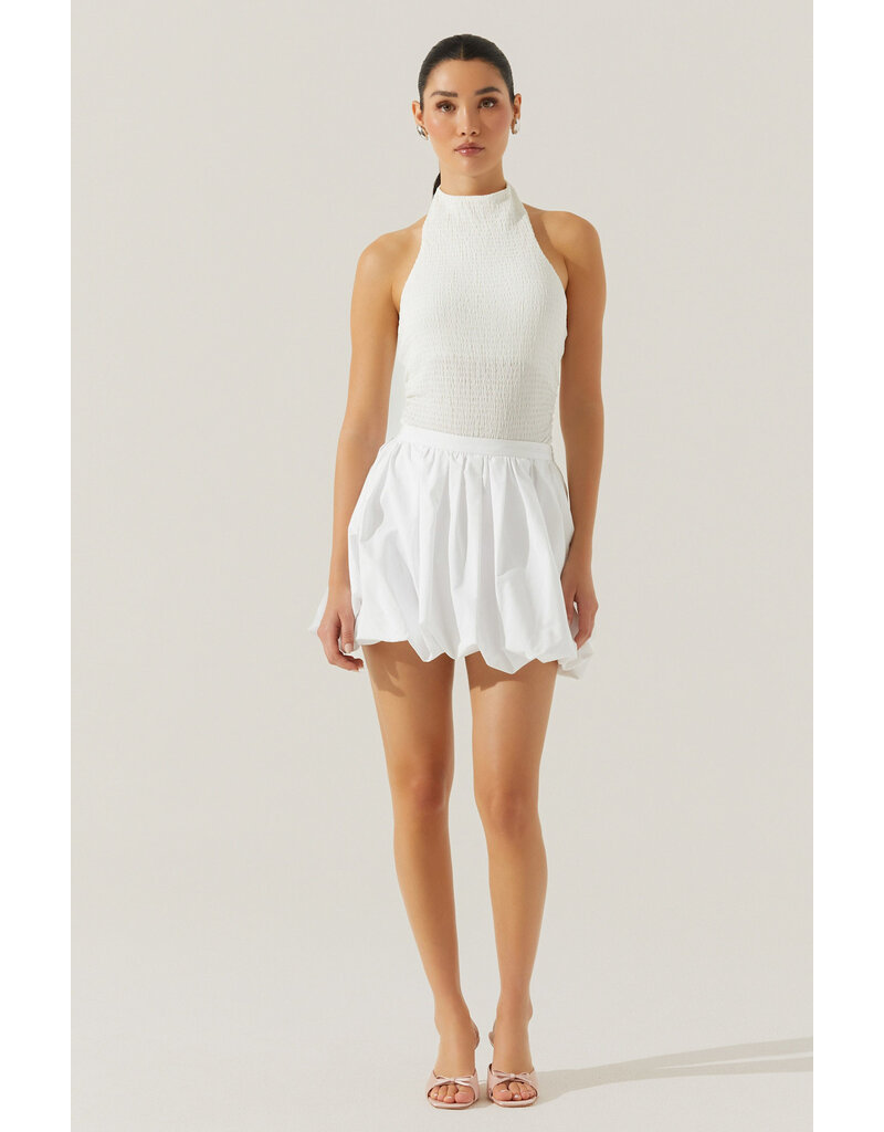 ASTR Gwyneth Textured Halter Neck Top