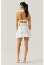 ASTR Gwyneth Textured Halter Neck Top