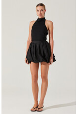 ASTR Gwyneth Textured Halter Neck Top