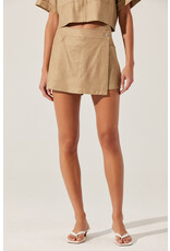 ASTR Deborah Linen Blend Safari Skort