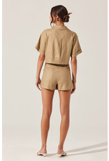 ASTR Deborah Linen Blend Safari Skort