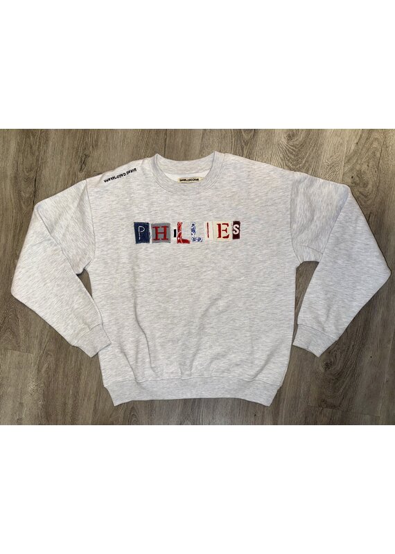 Unemployed Denim Phillies Custom Crew Neck *Xtina's Exclusive*
