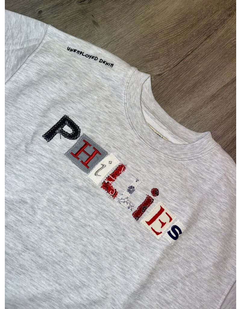 Unemployed Denim Phillies Custom Crew Neck *Xtina's Exclusive*