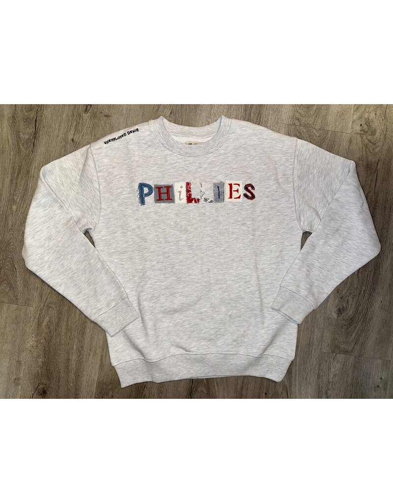 Unemployed Denim Phillies Custom Crew Neck *Xtina's Exclusive*