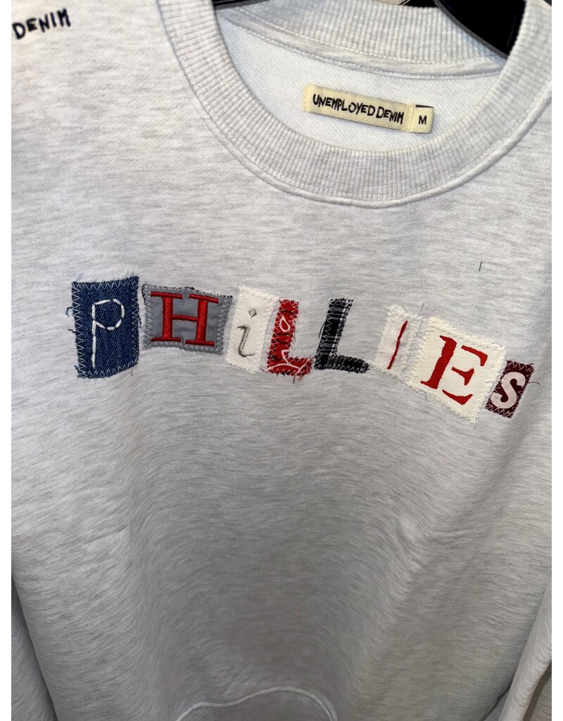 Unemployed Denim Phillies Custom Crew Neck *Xtina's Exclusive*