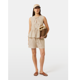 Scotch & Soda High Rise Lurex Stripe Printed Shorts