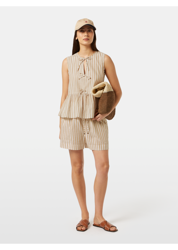 Scotch & Soda High Rise Lurex Stripe Printed Shorts