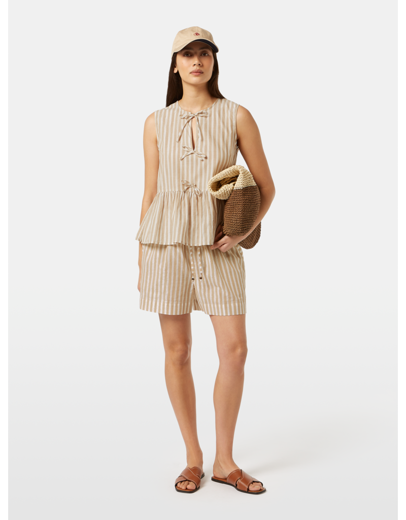 Scotch & Soda High Rise Lurex Stripe Printed Shorts