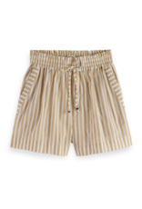 Scotch & Soda High Rise Lurex Stripe Printed Shorts