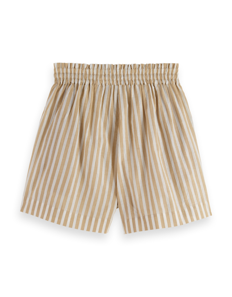 Scotch & Soda High Rise Lurex Stripe Printed Shorts