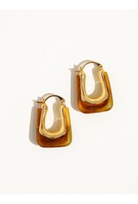 Flanerie Talia 18K Gold U-Shaped Boho Hoop Earring