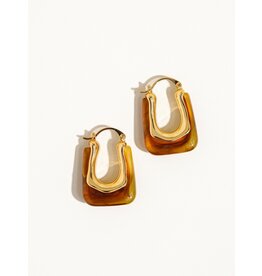 Flanerie Talia 18K Gold U-Shaped Boho Hoop Earring