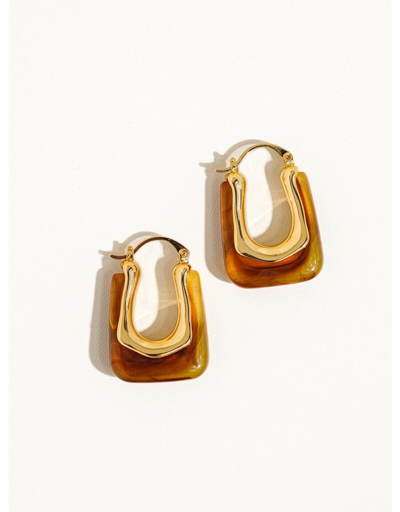 Flanerie Talia 18K Gold U-Shaped Boho Hoop Earring