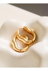 Flanerie Darcy 18K Gold Non-Tarnish Hoop Earring