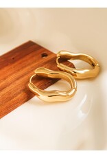Flanerie Darcy 18K Gold Non-Tarnish Hoop Earring