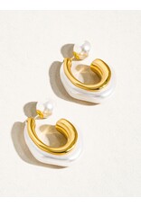 Flanerie Kinsley 18K Gold Classic C Hoop Earring