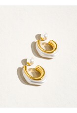 Flanerie Kinsley 18K Gold Classic C Hoop Earring