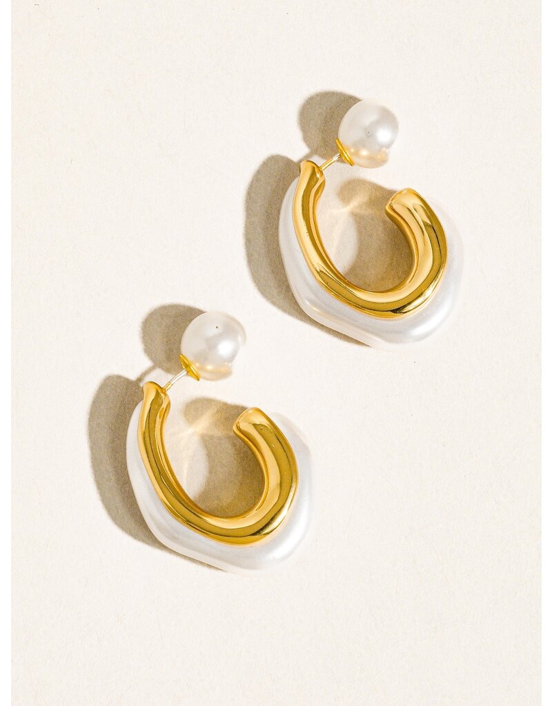 Flanerie Kinsley 18K Gold Classic C Hoop Earring