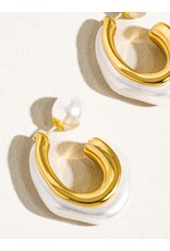 Flanerie Kinsley 18K Gold Classic C Hoop Earring