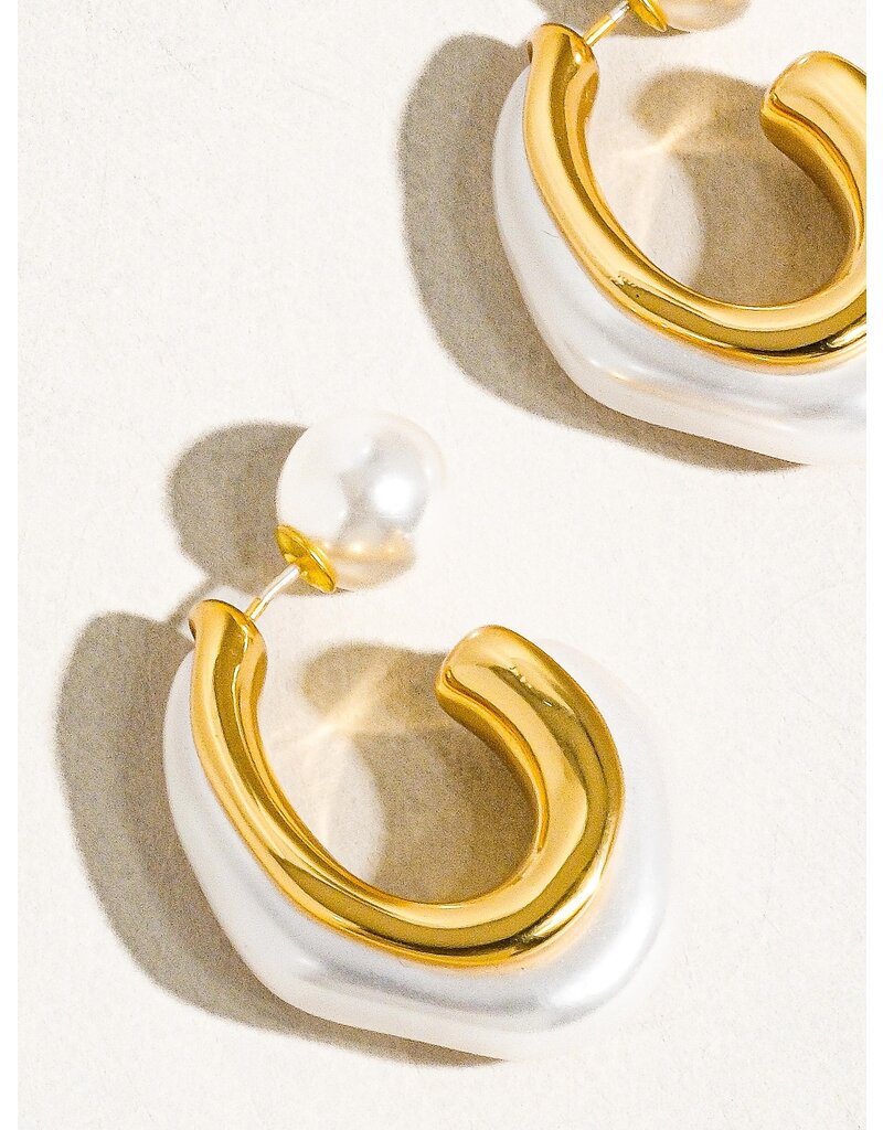 Flanerie Kinsley 18K Gold Classic C Hoop Earring