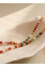Flanerie Sunny Non-Tarnish Boho Beaded Necklace