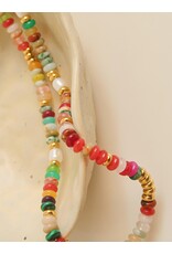 Flanerie Sunny Non-Tarnish Boho Beaded Necklace
