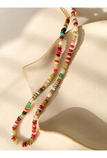 Flanerie Sunny Non-Tarnish Boho Beaded Necklace