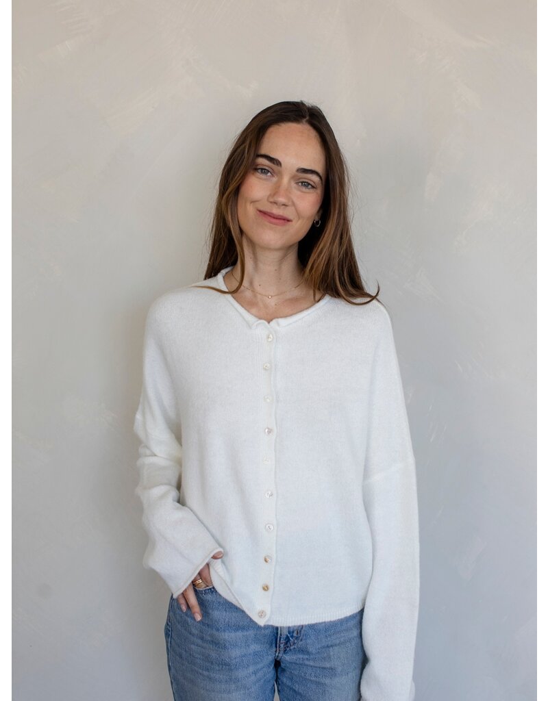 Things Between White Piper Cardigan