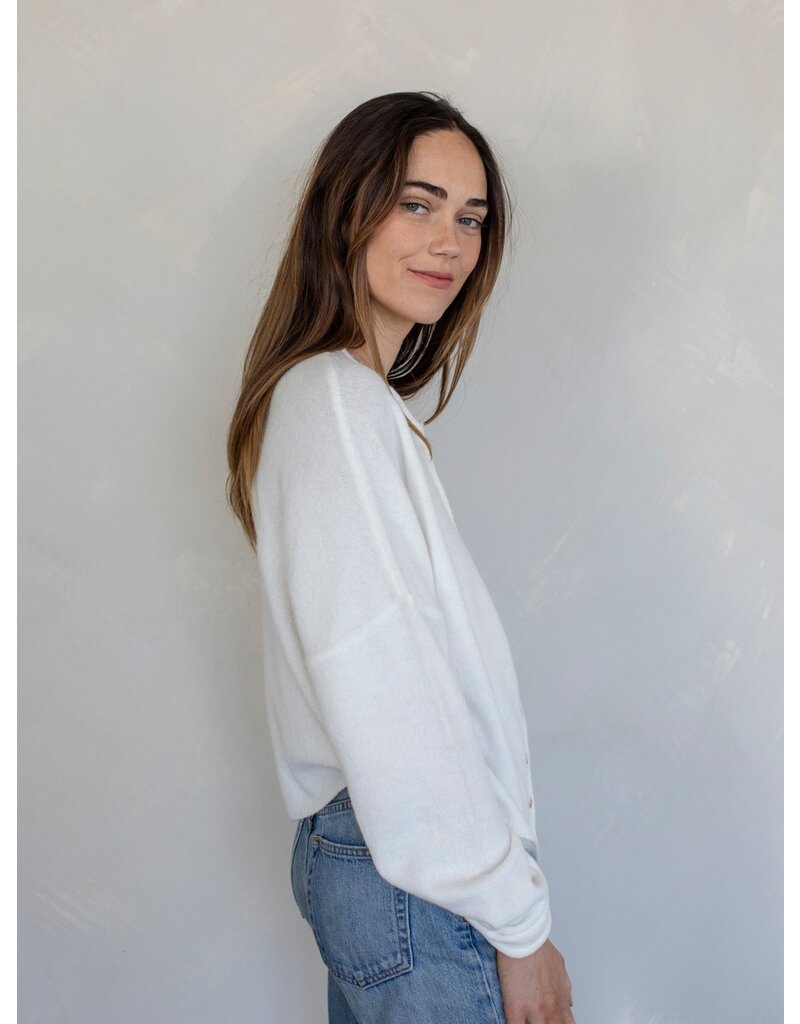 Things Between White Piper Cardigan