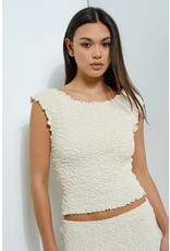 Pretty Garbage Michaela Textured Boatneck Top