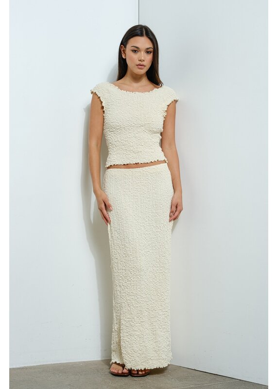 Pretty Garbage Michaela Textured Maxi Skirt