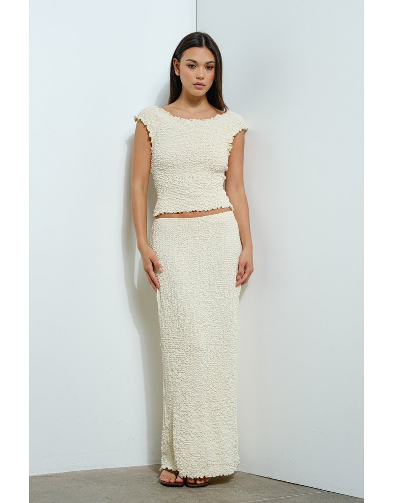 Pretty Garbage Michaela Textured Maxi Skirt