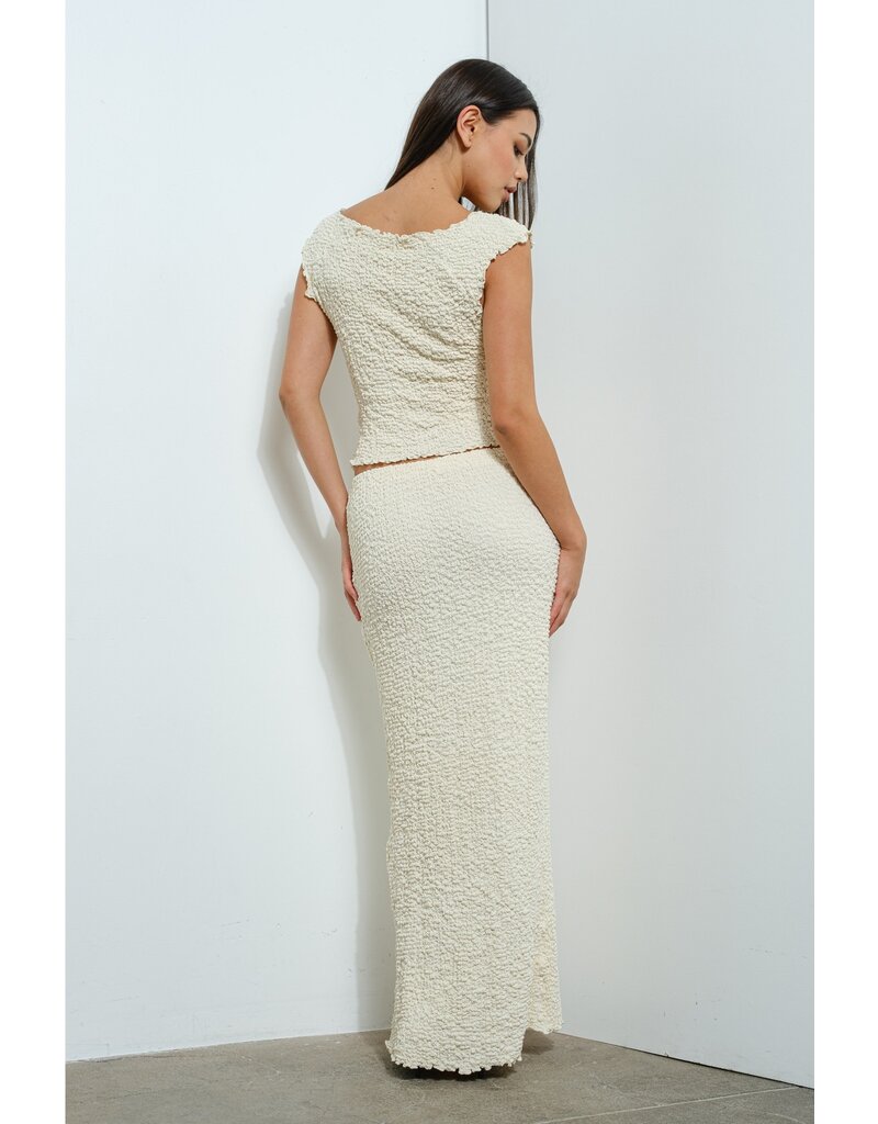 Pretty Garbage Michaela Textured Maxi Skirt