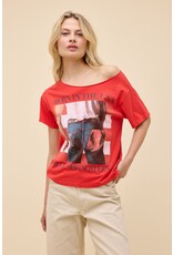 Daydreamer LA Bruce Springsteen Americana Off-The-Shoulder Tee