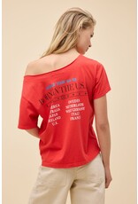 Daydreamer LA Bruce Springsteen Americana Off-The-Shoulder Tee