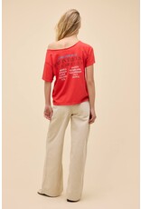 Daydreamer LA Bruce Springsteen Americana Off-The-Shoulder Tee