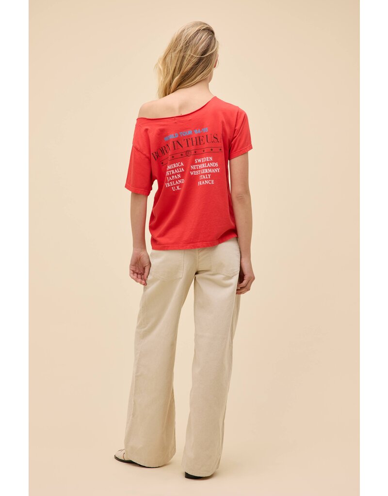 Daydreamer LA Bruce Springsteen Americana Off-The-Shoulder Tee