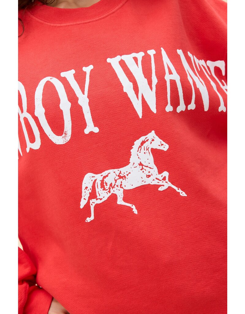 Daydreamer LA Cowboy Wanted BF Sweatshirt