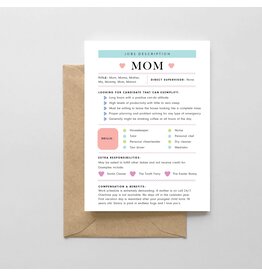 Job Description Mother's Day Card