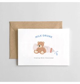 "Milk Drunk" New Baby Card