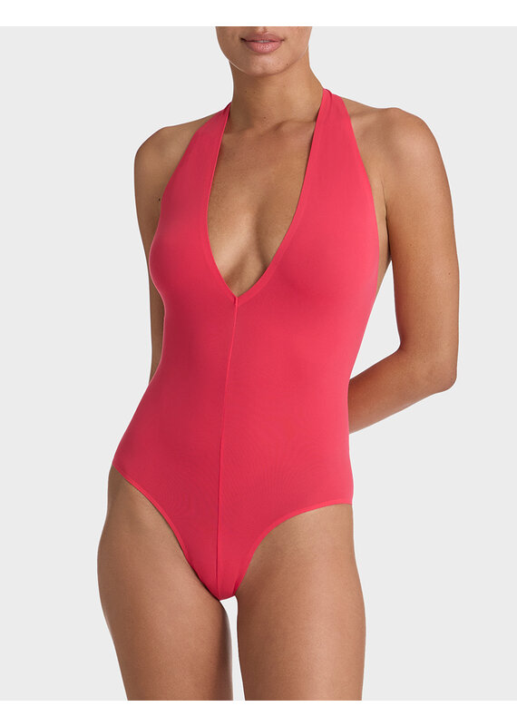 Commando Ballet Deep Plunge Halter Bodysuit